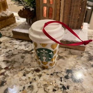 Starbucks 2015 Gold Hearts ornament